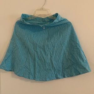 American Apparel Teal and White Gingham Skirt